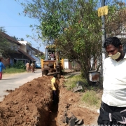 Laying of 90mm pvc