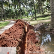 90mm PVC pipe laying