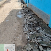 Demolishing of concrete road 