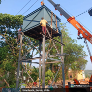 TEMPORARY MS TANK MOUNTING WORK AT NEW MAHE FOR DEMOLISHING OLD OHSR