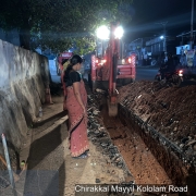 Pipe laying along Mayyil KRFB Road 