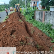 Laying of 90mm pvc
