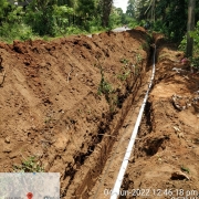 laying of 200mm DI k9 pipe 