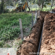 90mm pvc pipe laying