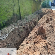 Laying of 90mm pvc