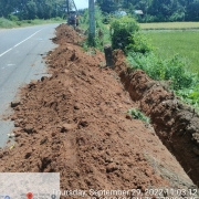 Laying of. 90 mm pvc