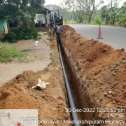 140mm 8kg PVC pipe laying work