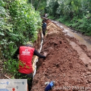 90mm PVC pipe laying