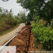 90mm PVC pipe laying 