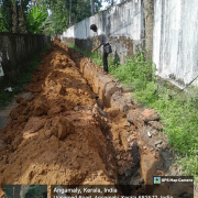110 mm PVC pipe laying at Swapna nagar road