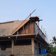 Roof slab with stair