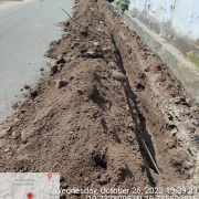 Laying of 90 mm pvc