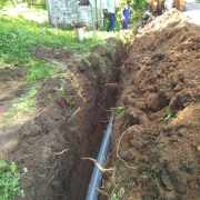 160 mm PVC pipe laying 