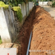 90mm PVC pipe laying