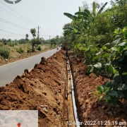 300mm DI  pipe laying work
