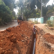 110mm pvc pipe laying