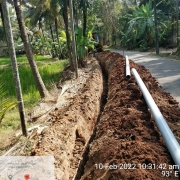 140mm PVC pipe laying
