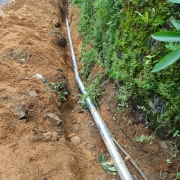 Pipe laying work at Ayavana