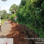 Laying of 90 mm pvc