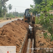 200mm 300mm DI k9 pipe laying work