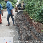 Laying of 90 mm pvc 