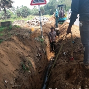200mm DI pipe laying