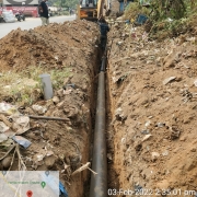 200mm DI pipe laying 
