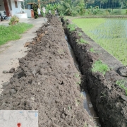 laying of 90mm pvc