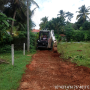 Laying of 90mm pvc pipe