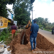 300mm DI pipe laying
