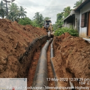 laying of 450mm,250mm DI K9 pipe 