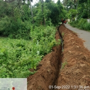 Laying of 90mm pvc