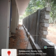 Elambra OHSR compound wall work progressing