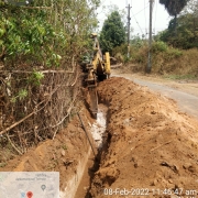 Rock breaking demolition work
