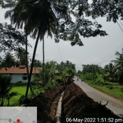  laying of 450 mm,250 mm DI k9 pipe