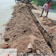 Laying of 90 mm pvc 