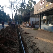 200mm DI pipe laying