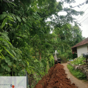 Laying of 90mm pvc pipe