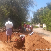 140mm PVC pipe laying