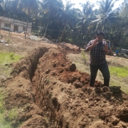 90mm PVC pipe laying