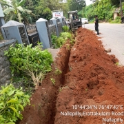 Laying of 110mm PVC