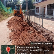 Pipe laying work in progress