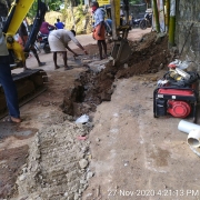 pipe line interconnection and gap filling work