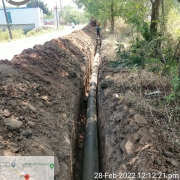 300 mm DI k9 pipe laying