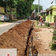  laying of 200mm DI k9 pipe