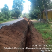 laying of 200mm DI pipe 