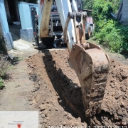 Laying of 90 mm pvc