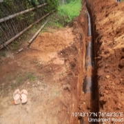 300mm DI pipe laying in progress 
