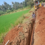 200mm DI pipe laying 