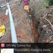 Alappuzha Municipality Amruth 2.0 ward 46 Kanjiramchira (Kanal ward) 110mm PVC pipe laying 